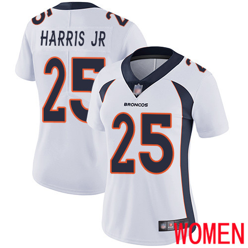 Women Denver Broncos #25 Chris Harris Jr White Vapor Untouchable Limited Player Football NFL Jersey->youth nfl jersey->Youth Jersey